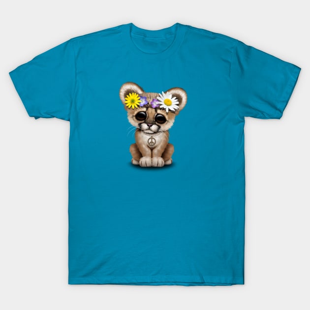 Cute Cougar Cub Hippie T-Shirt by jeffbartels